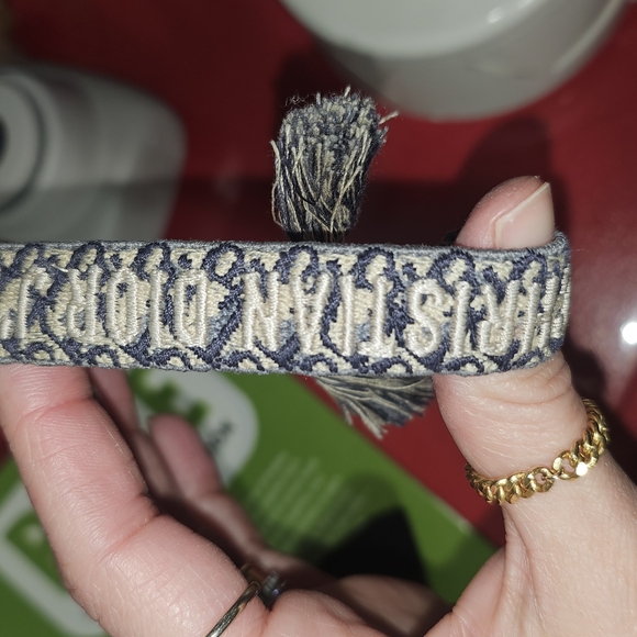 Christian Dior Blue/Cream Woven Authentuc Bracelet🤍💙🤍💙 - Picture 1 of 5